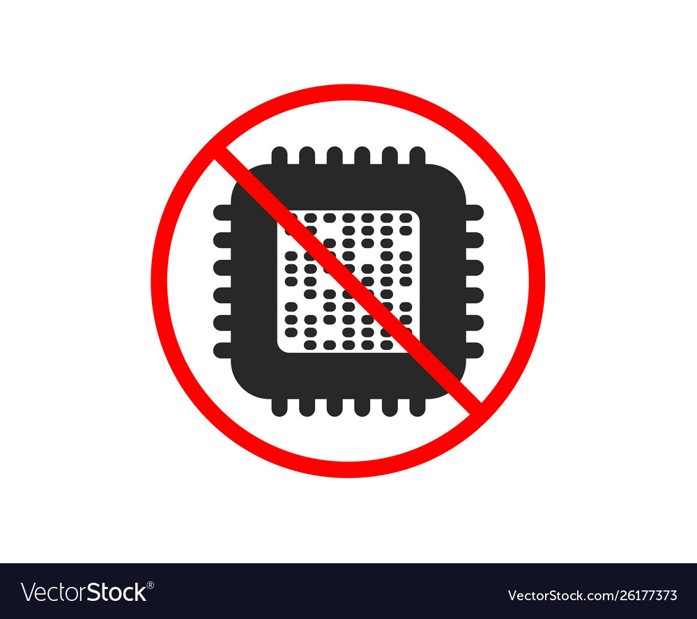 Cpu Prozessor-Symbol Computer-Komponenten-Zeichen