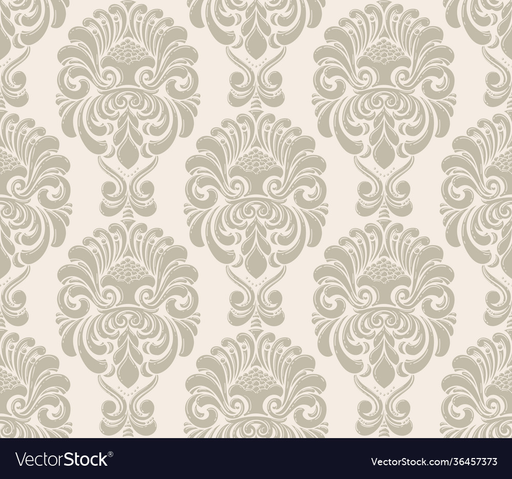 Damask seamless pattern element classical vector image Damask seamless pattern element classical