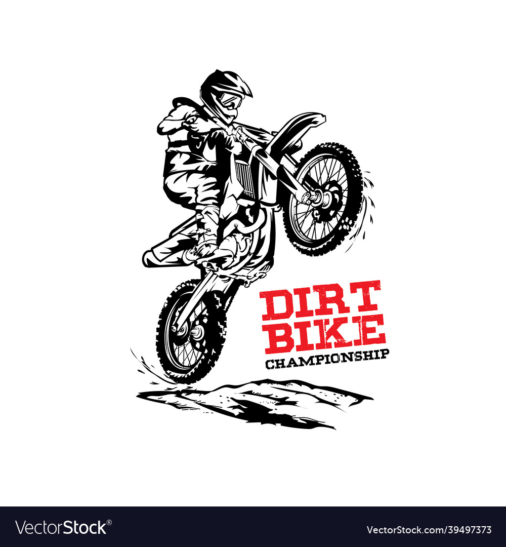 Dirt bike extreme sport Royalty Free Vector Image