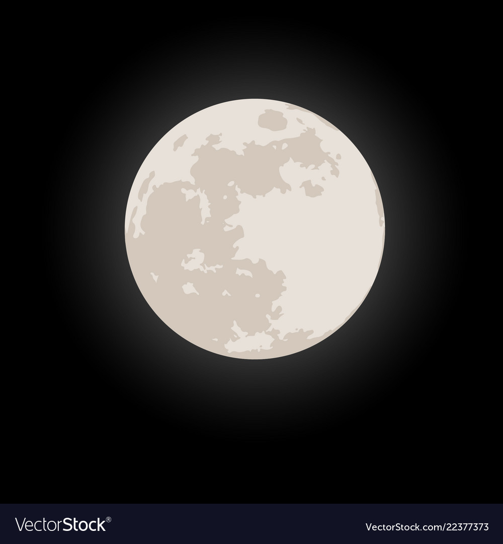 Full Moon Royalty Free Vector Image Vectorstock