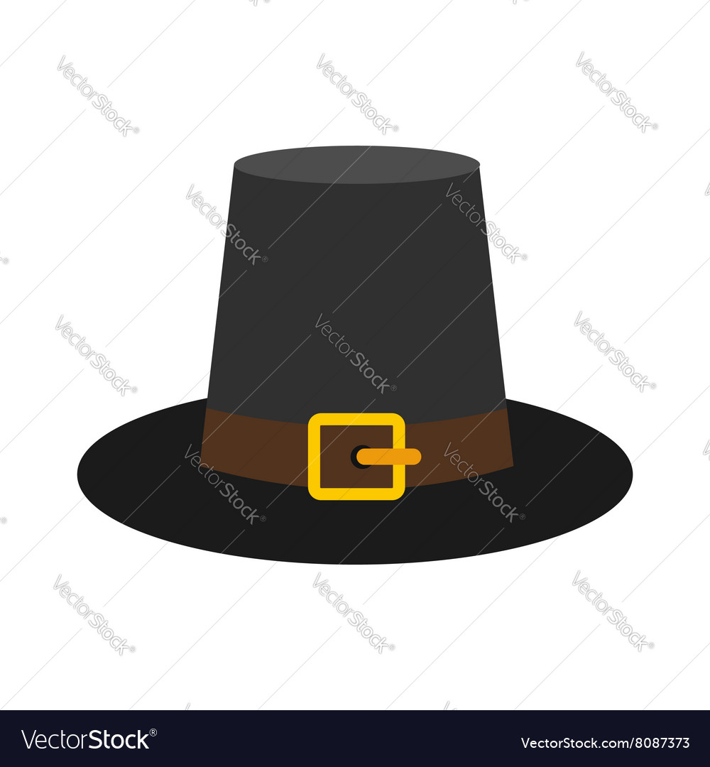 Gorgeous pilgrim hat icon Royalty Free