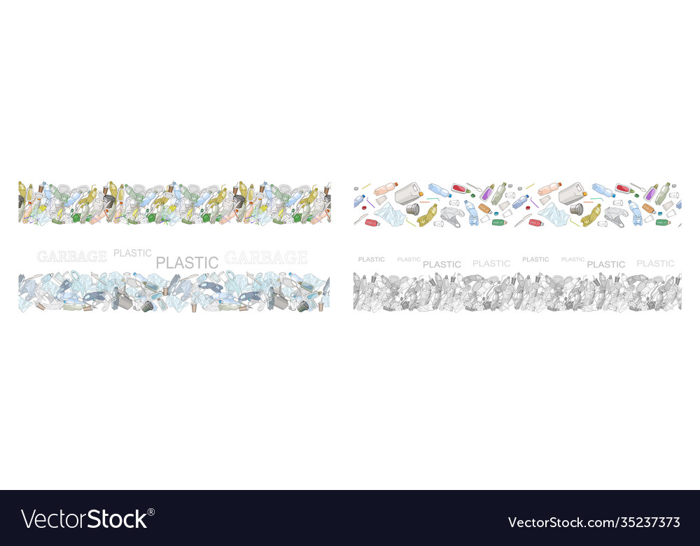 Hand drawn set seamless patterns with sorted vector image Hand drawn set seamless patterns with sorted