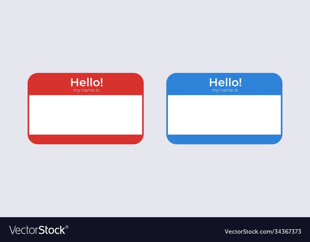 Hello my name is badge template identification
