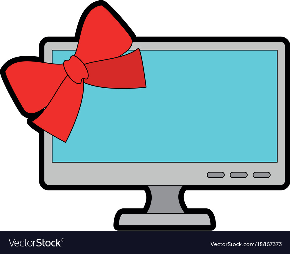 Monitor computer with bowntie