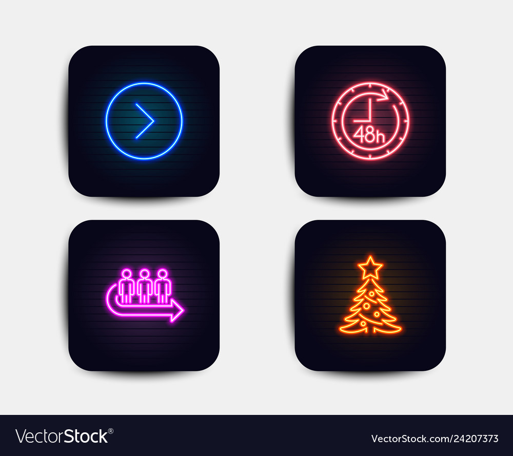 Neon glow lights set 48 hours forward and queue