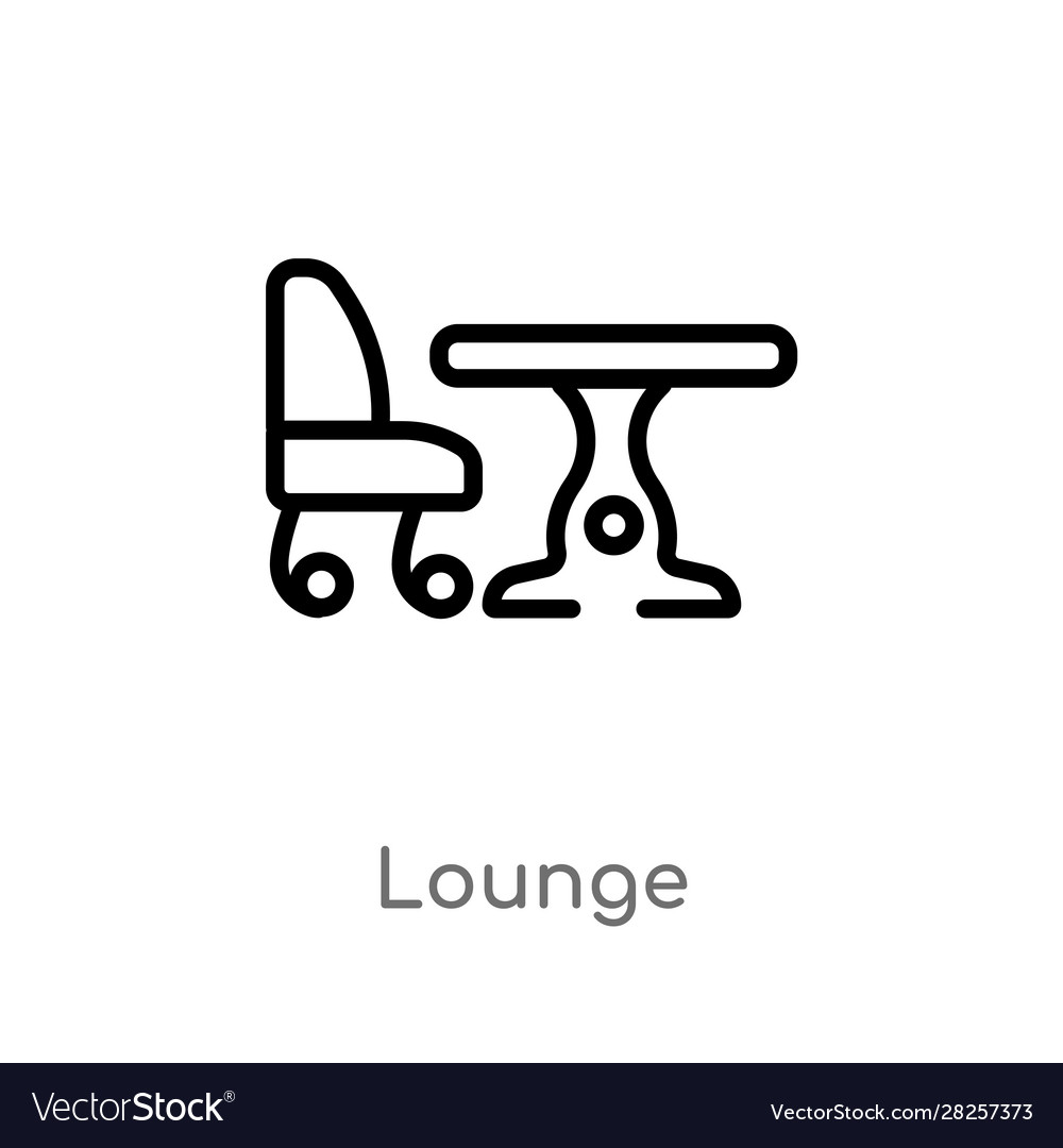 Outline lounge icon isolated black simple line