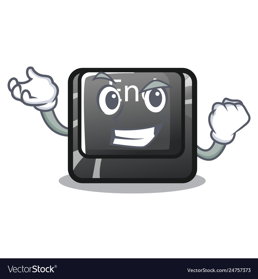 Successful button end in shape character vector image Successful button end in shape character