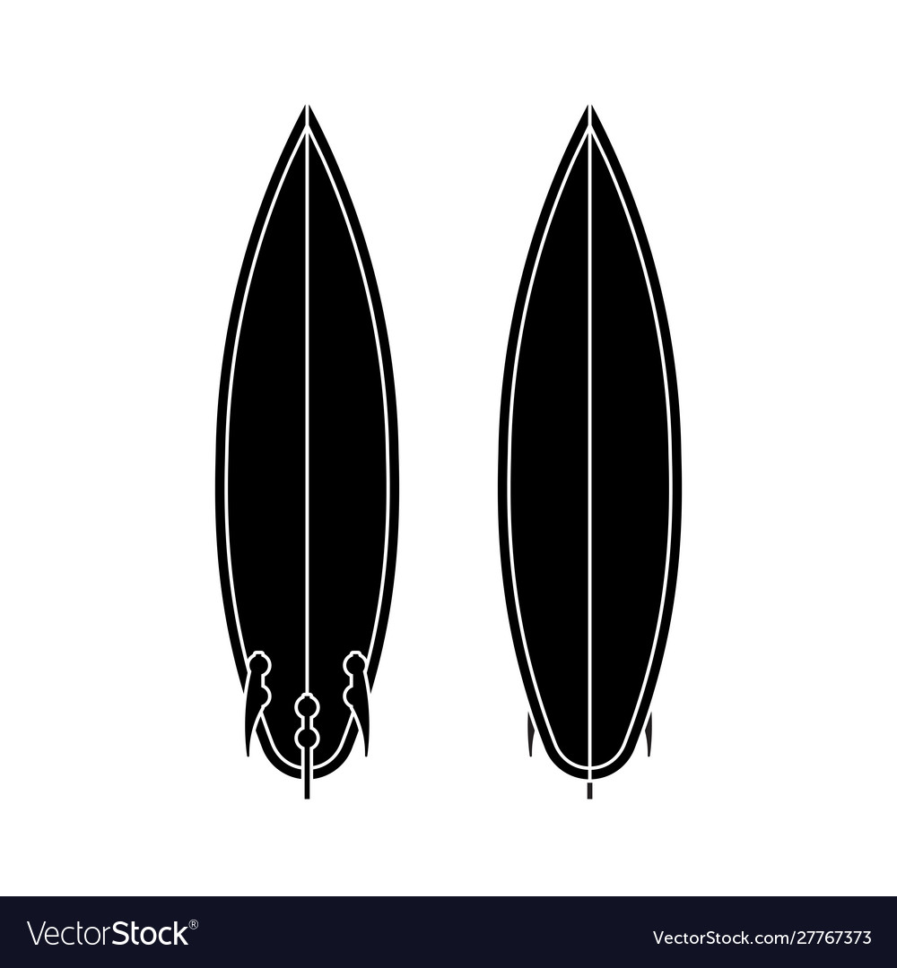 pics Surfboard Outline Vector vectorstock