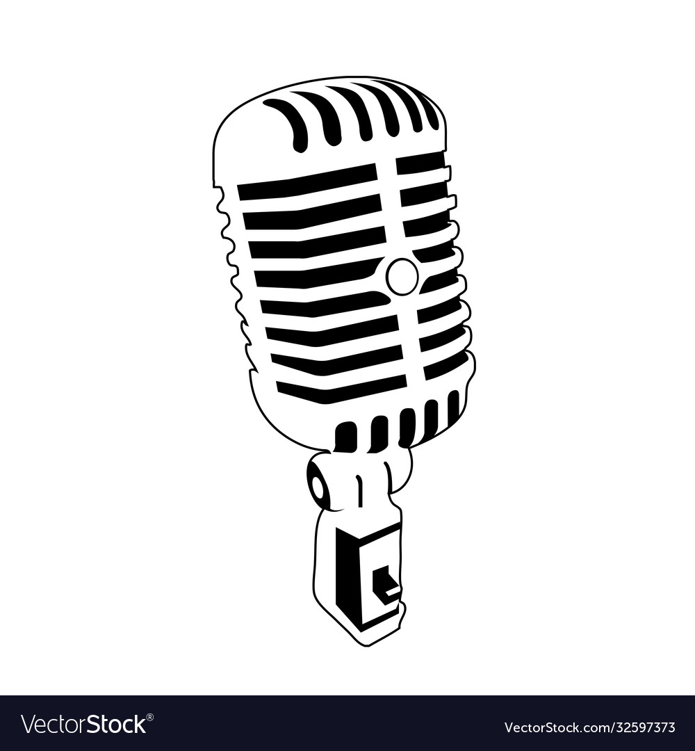 Vintage Microphone Retro Style