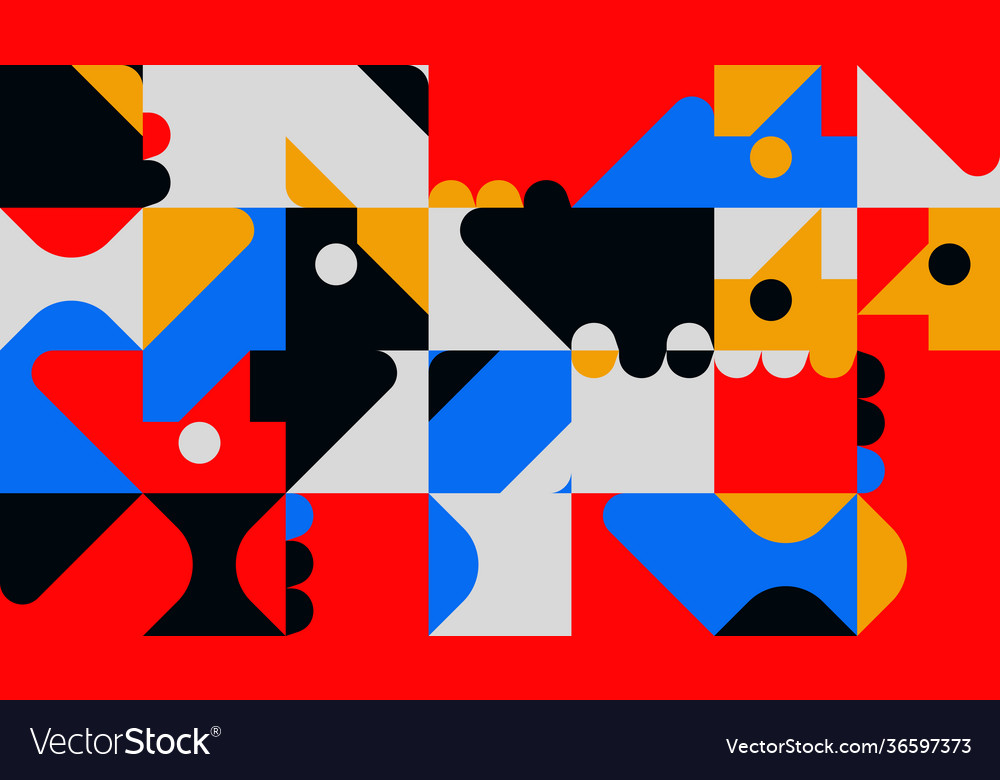 Warm colored circular pattern design vector image Warm colored circular pattern design