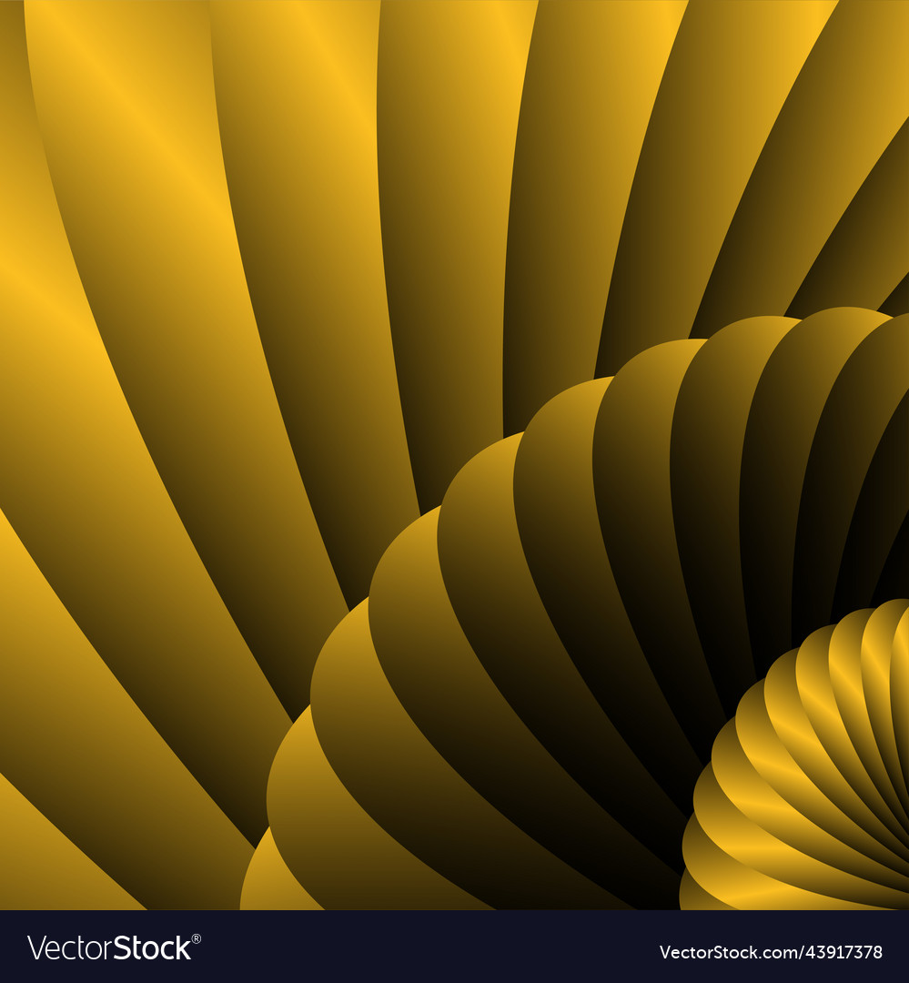 Abstract curve stripe pattern background in gold vector image Abstract curve stripe pattern background in gold