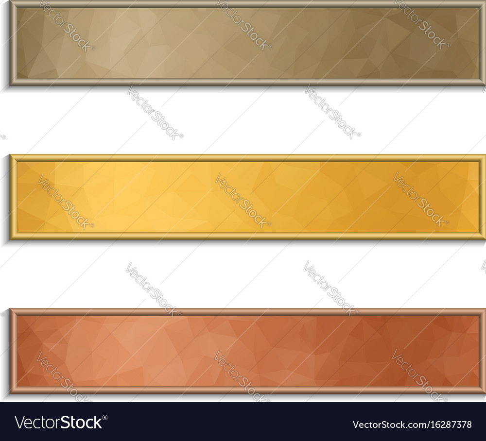 Banner with polygonal background