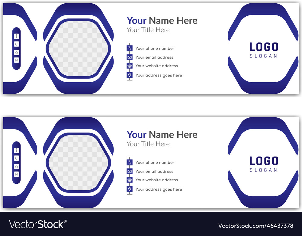 Editable email signature design template