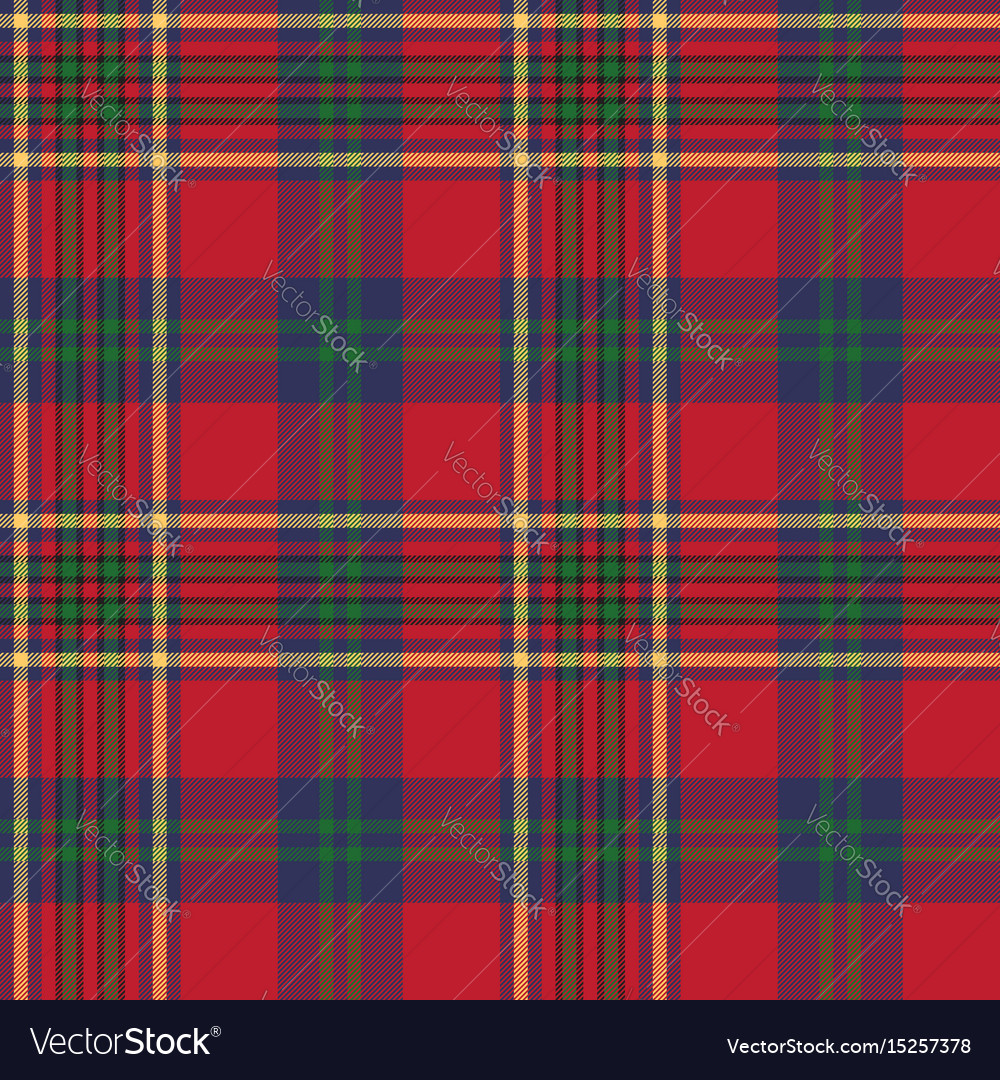 Green red classic tartan check seamless fabric