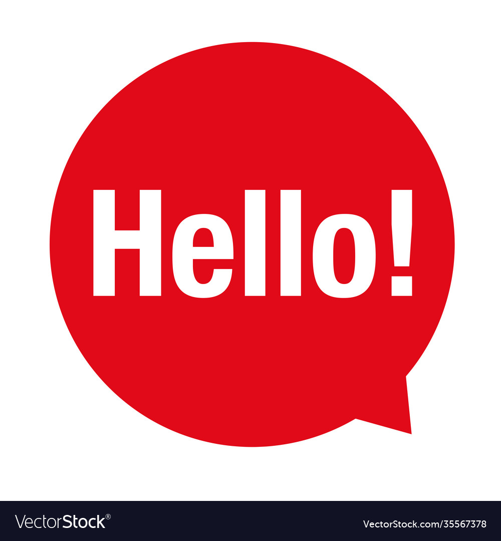 Hello communication concept speech bubble