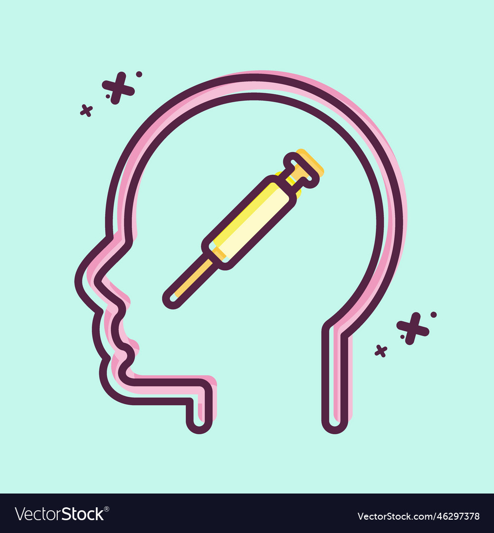 Icon physic addiction related to psychology Vector Image Icon physic addiction related to psychology