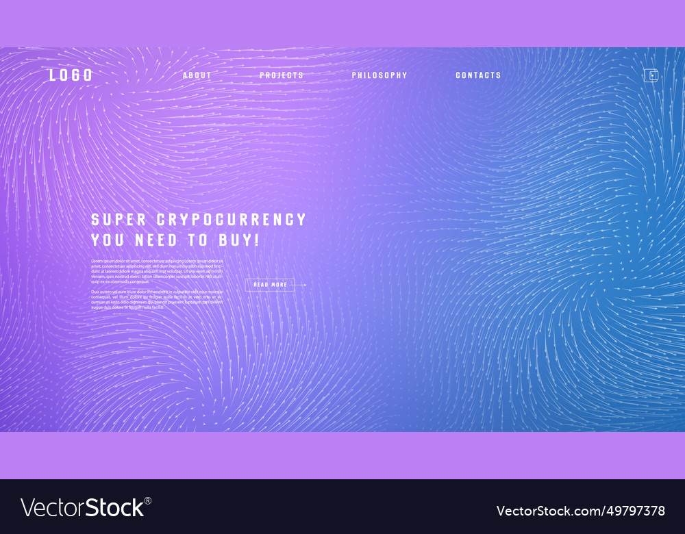 Landing page abstract design with field vector image Landing page abstract design with field