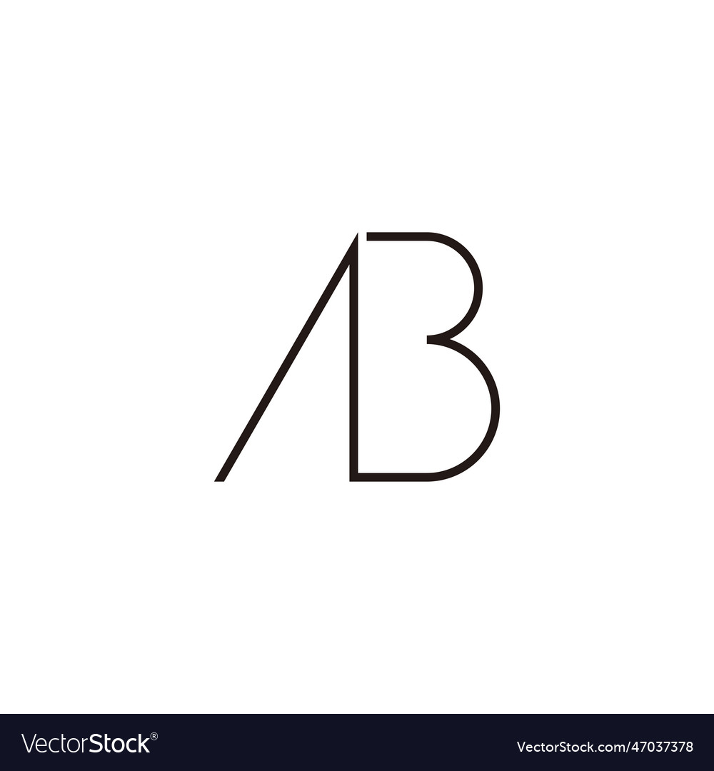 Letter ab line simplegeometric symbol simple logo Vector Image