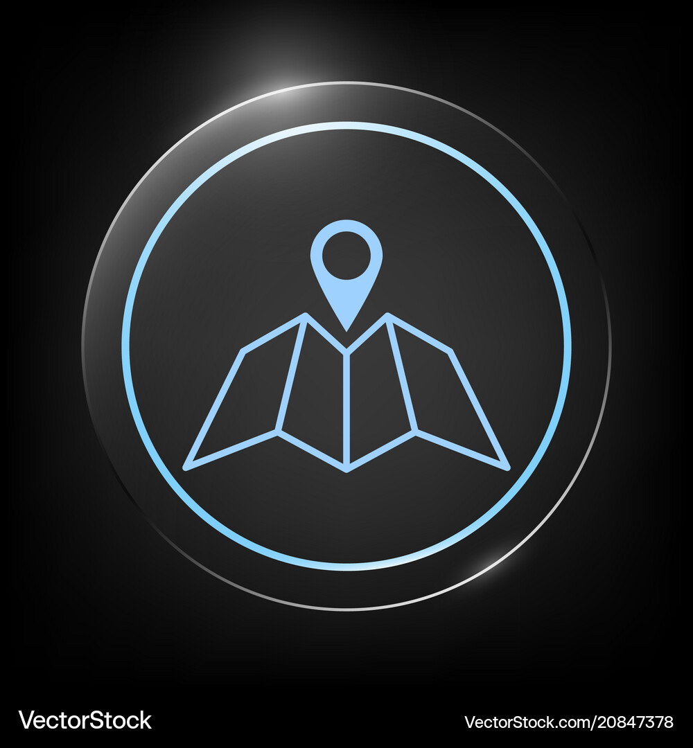 Map icon with pin pointer Royalty Free Vector Image