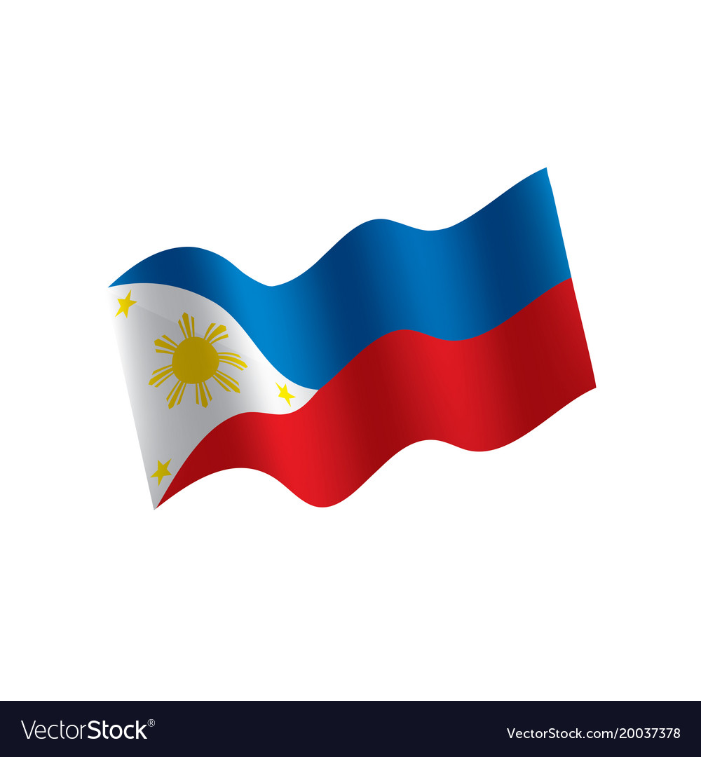 Philippines flag Royalty Free Vector Image - VectorStock