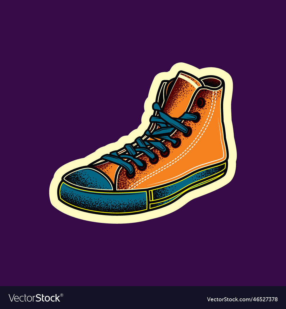 Retro sneakers Royalty Free Vector Image - VectorStock