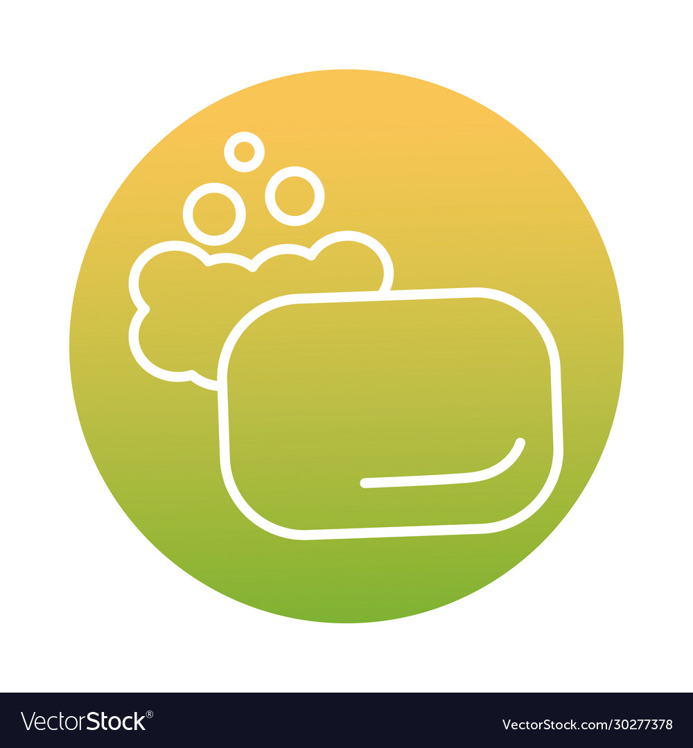 Soap with foam block style icon