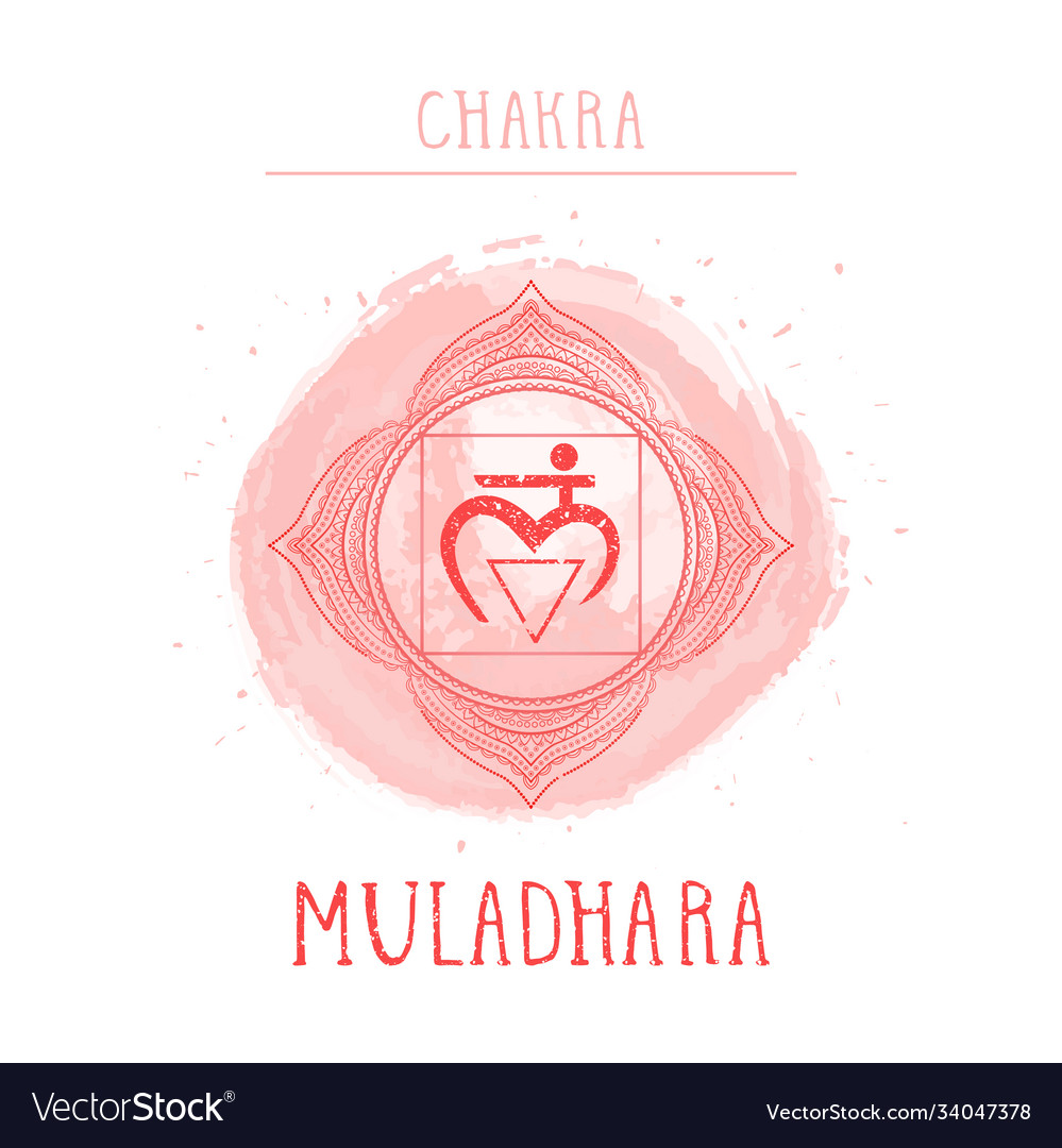 Symbol chakra muladhara Royalty Free Vector Image