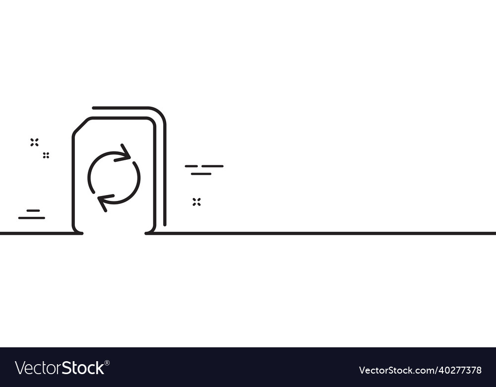 Update document line icon refresh file sign vector image Update document line icon refresh file sign