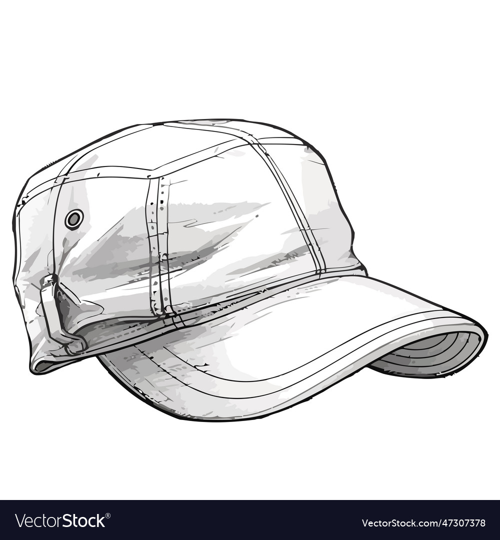 White baseball cap on isolated background