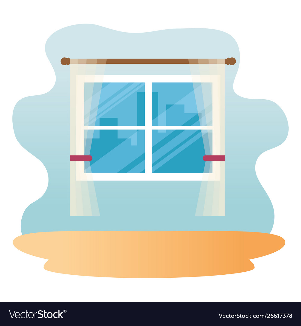 Window with cityscape view scene Royalty Free Vector Image