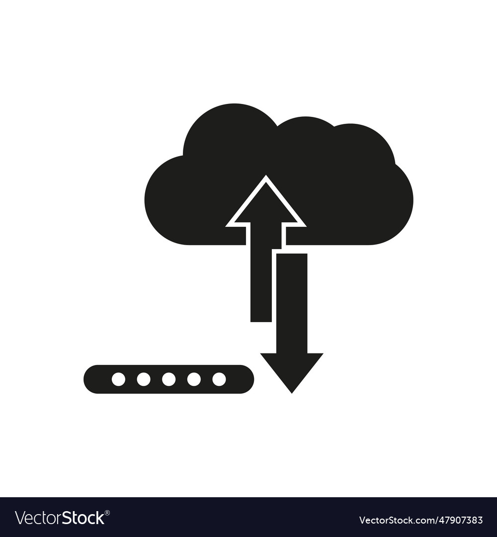 Cloud backup storage icon server hosting vector image Cloud backup storage icon server hosting