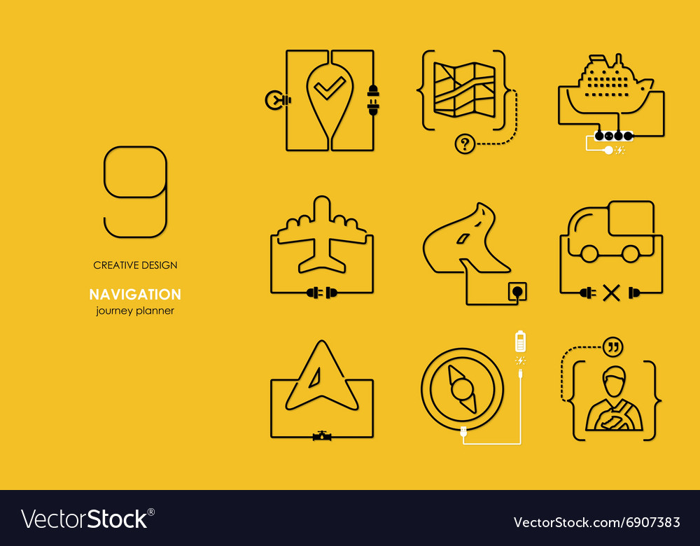 Connection flat design navigation