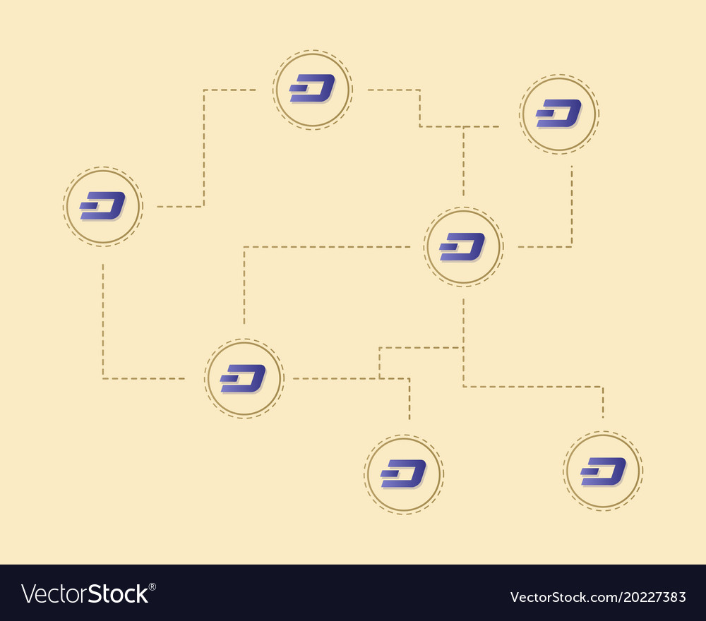 Dash blockchain concept technology background
