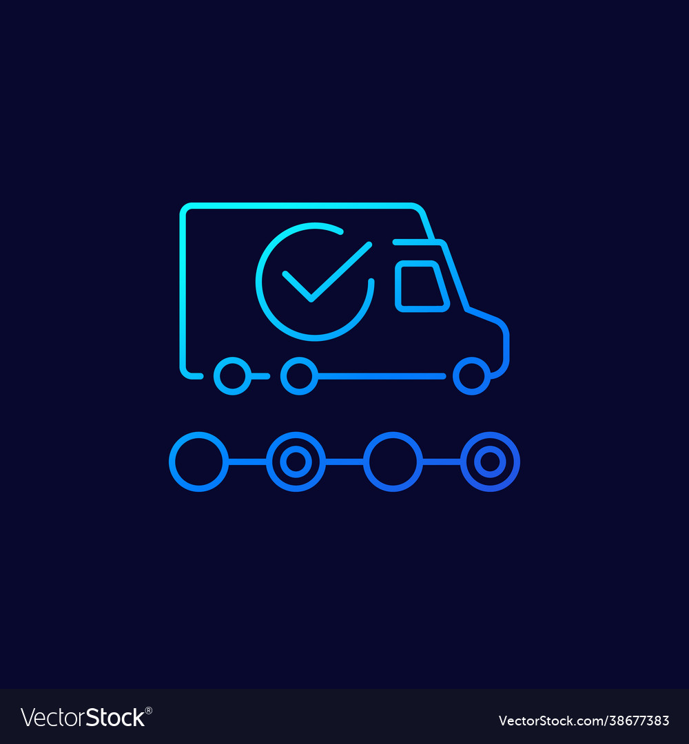 Delivery truck line icon