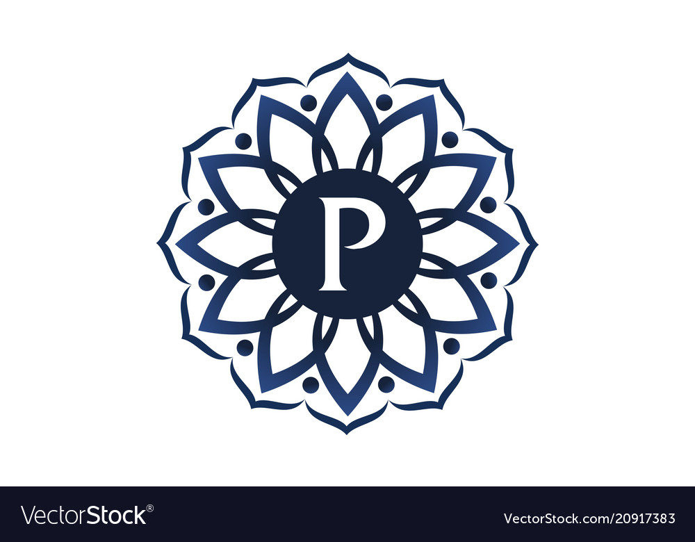 Flower elegance initial p