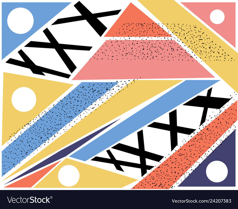 Geometric shapes color print background pattern vector image Geometric shapes color print background pattern