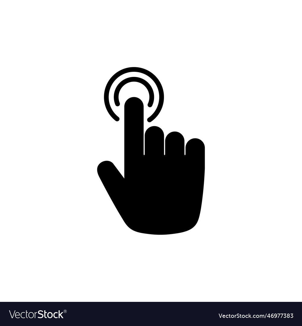 Hand click icon clicking finger pointer