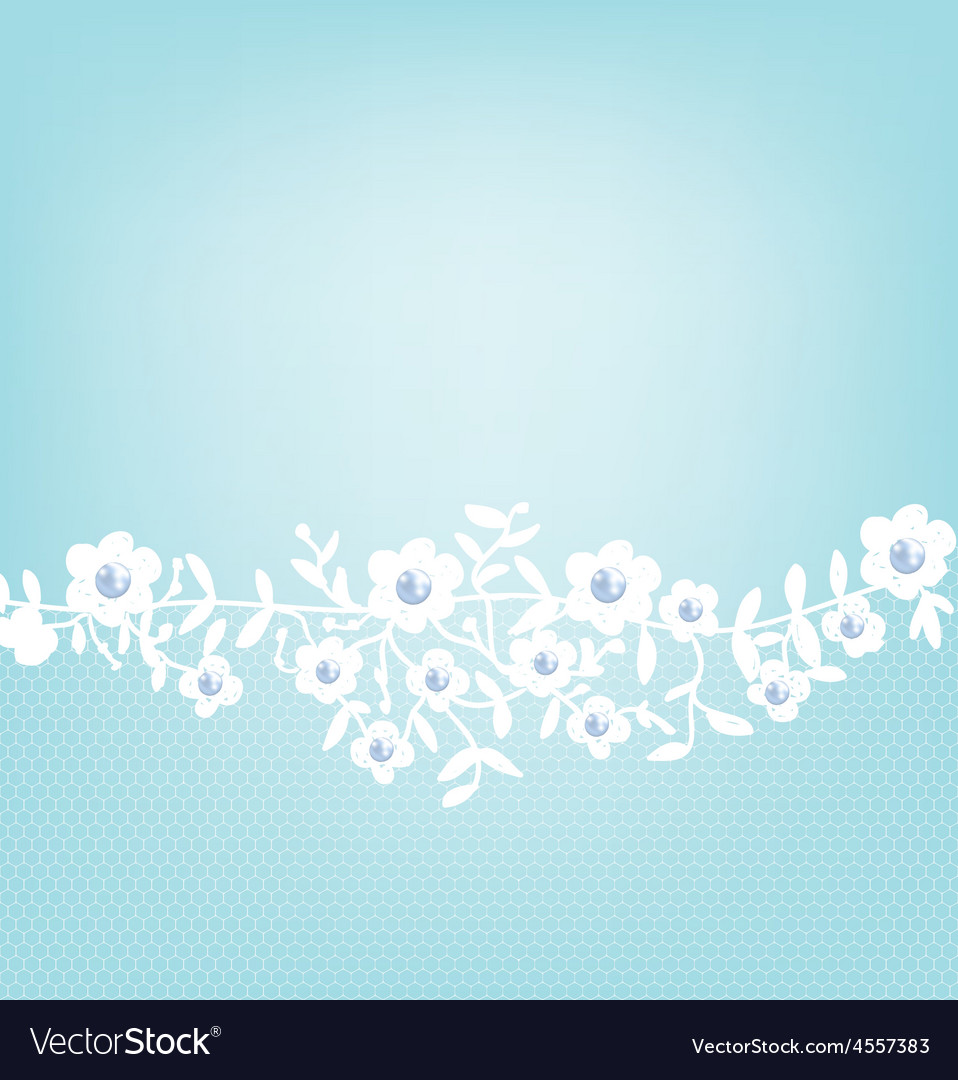 lace border on blue background royalty free vector image