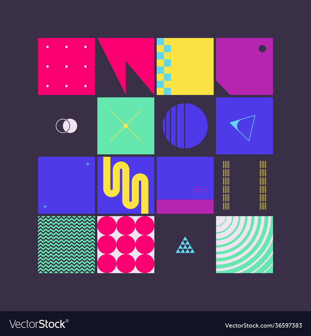 Retro future abstract pattern vector image Retro future abstract pattern