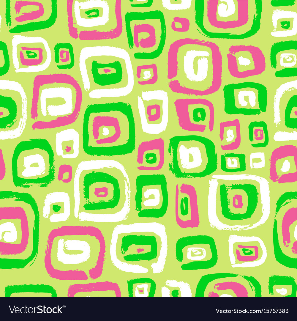 Seamless pattern with abstract square elements