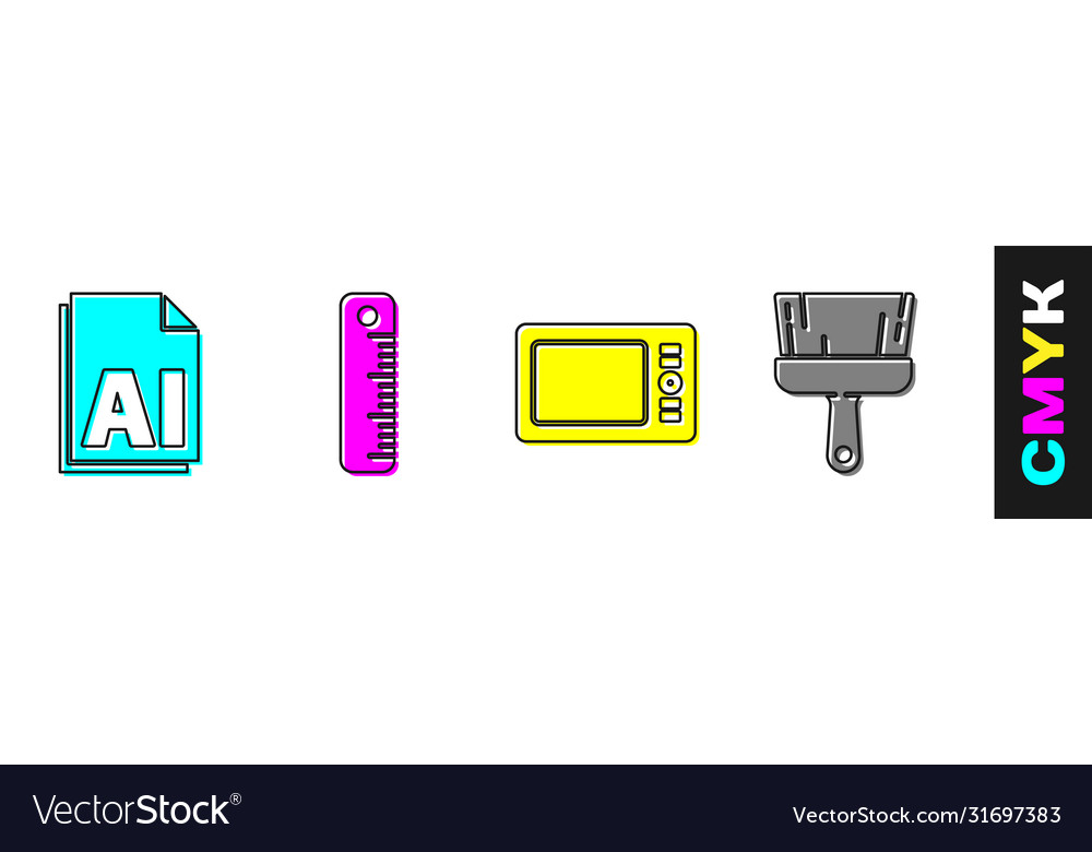 Legen Sie ai Dateidokument Herrscher Grafik Tablet