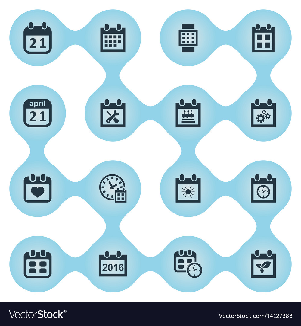 Set of simple date icons