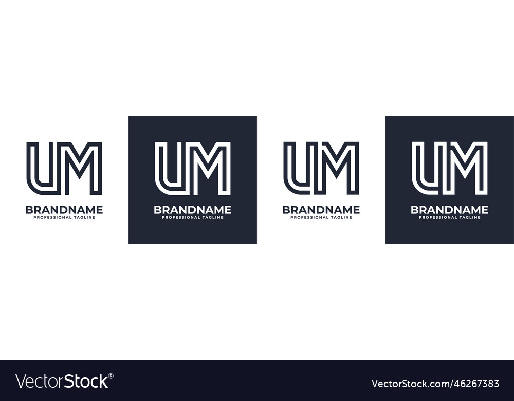 Simple um monogram logo suitable for any business