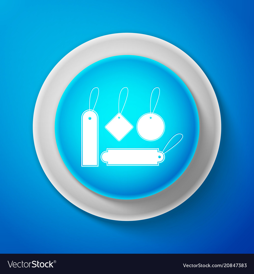 white blank labels template price tags set icon vector image