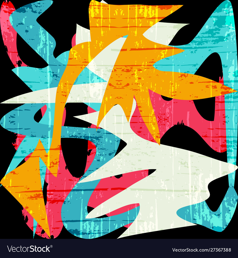 Abstract color pattern in graffiti style quality