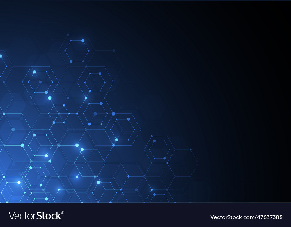 Abstract science template technology lines