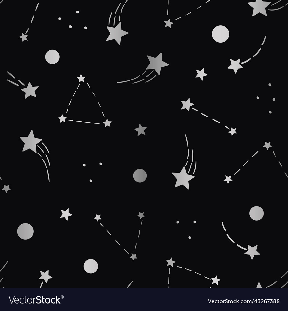 Black and silver gradient nigh sky pattern