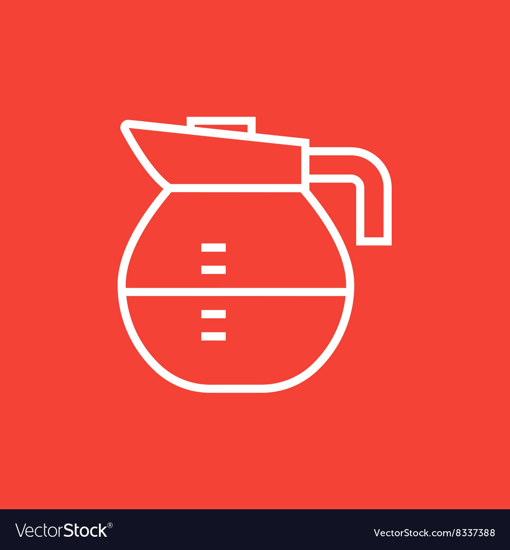 Carafe line icon Royalty Free Vector Image - VectorStock