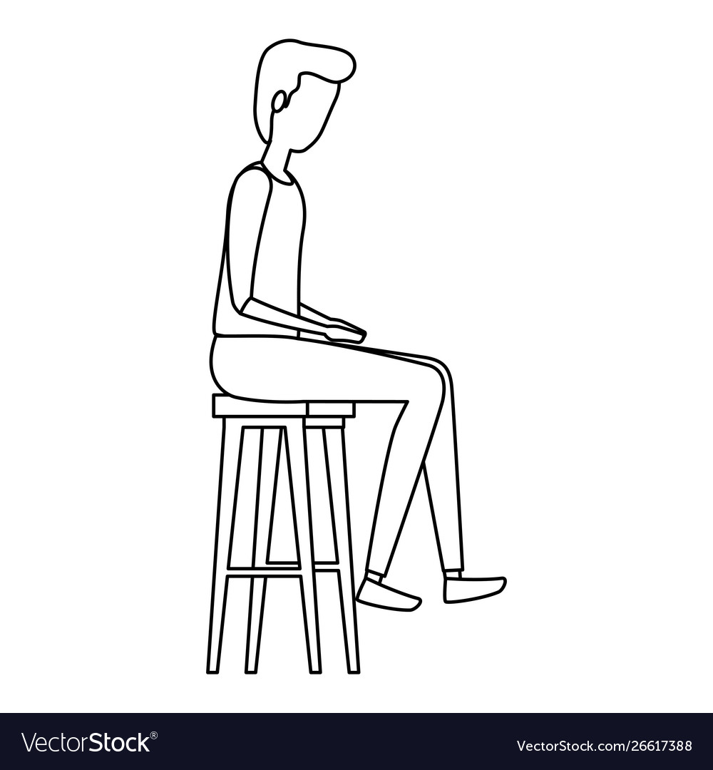 Elegant businessman worker seated in bench Vector Image