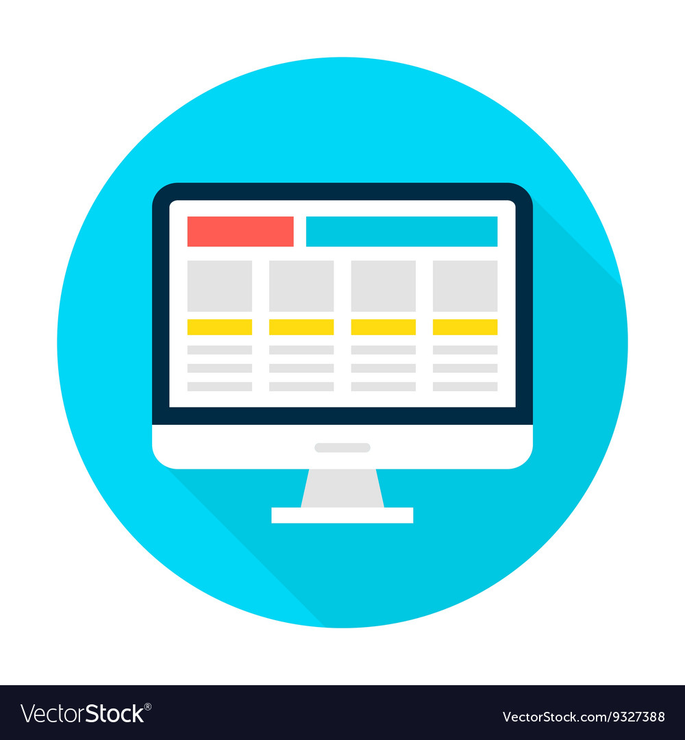 Flat Computer Display Icon